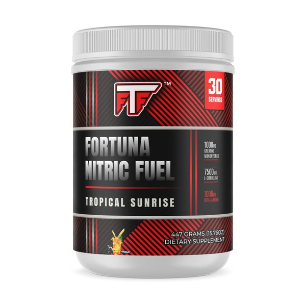 Fortuna Nitric Fuel Energy Pre-Workout Tropical Sunrise 214g - 30 servings